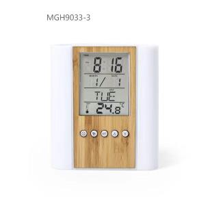 Digital Bamboo Clock & Bluetooth Speakers