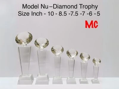 CRYSTAL TROPHY ( MODEL NO – DIAMOND TROPHY )