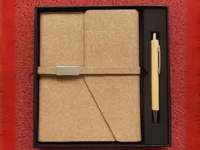 Diaries ( MODEL NO – 8033-2 ) ( 2 IN 1 ) MATERIAL DIARY - PU PEN – BAMBOO