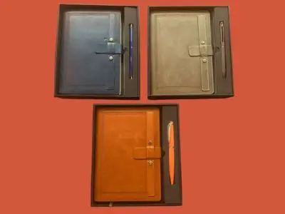Diaries ( MODEL NO – 8035-1 ) ( 2 IN 1 ) MATERIAL DIARY – PU PEN – METAL