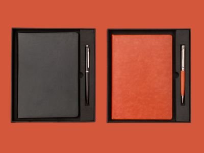 Diaries ( MODEL NO – 8034-4 ) ( 2 IN 1 ) MATERIAL DIARY – PU PEN – METAL