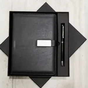 Diaries ( MODEL NO – 8030-12 ) ( 2 IN 1 ) MATERIAL DIARY – PU PEN – METAL