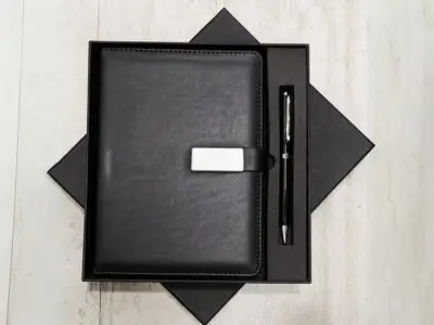 Diaries ( MODEL NO – 8030-12 ) ( 2 IN 1 ) MATERIAL DIARY – PU PEN – METAL