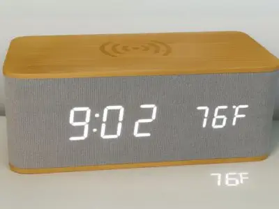MODEL NO – 9032-1 BAMBOO DIGITAL CLOCK -2201