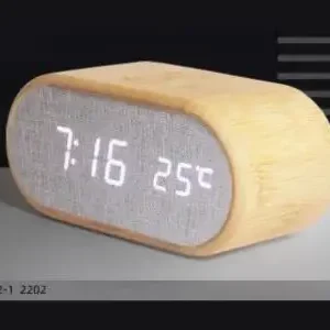 MODEL NO – 9032-1 BAMBOO DIGITAL CLOCK - 2202