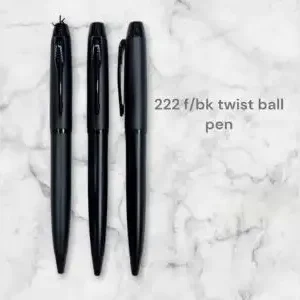 222 F/BK Twist Ball Pen | Smooth Writing Matte Black Pen